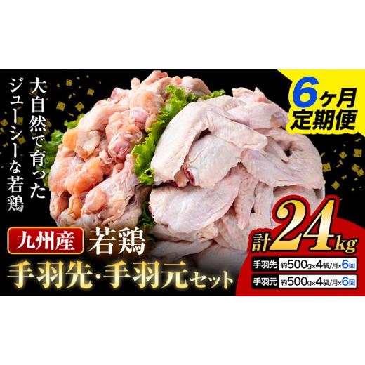 ふるさと納税 鶏肉 手羽 熊本県 菊池市  6ヶ月定期便 九州産 手羽先（500g×4袋）・手羽元（500g×4袋）セット 計4kg 鶏肉 肉 鶏 手羽 唐揚げ 詰め合わせ セッ…の画像