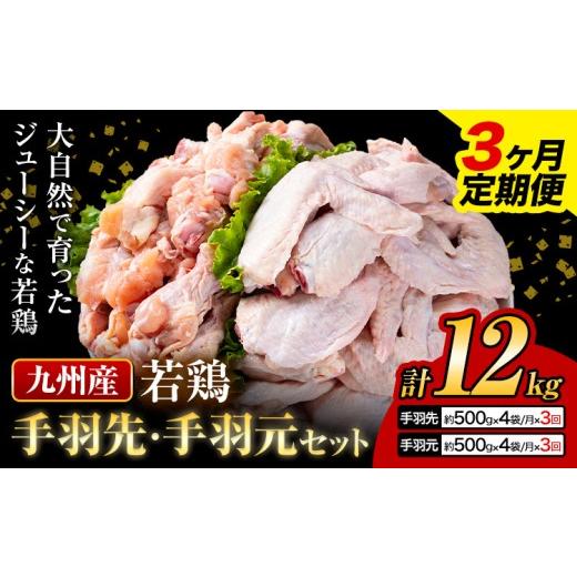 ふるさと納税 鶏肉 手羽 熊本県 菊池市 3ヶ月定期便 九州産 手羽先(500g×4袋)・手羽元(500g×4袋)セット 計4kg 鶏肉 肉 鶏 手羽 唐揚げ 詰め合わせ セッ…
