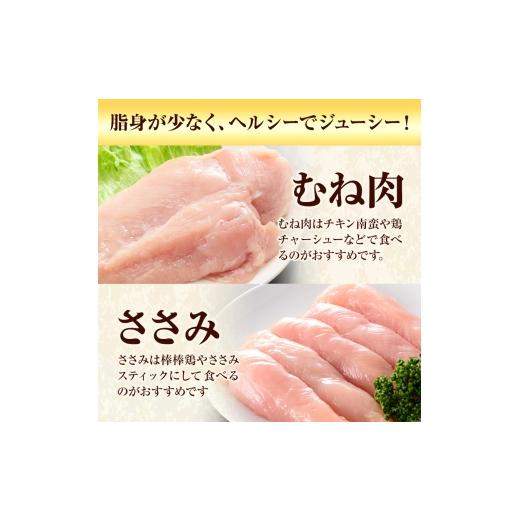 ふるさと納税 鶏肉 ムネ 熊本県 菊池市  6ヶ月定期便 九州産 むね肉（600g×3袋）・ささみ（400g×4袋）鶏肉 お肉 ムネ肉 2種類 小分け 冷凍 詰め合わせ 九州…の画像