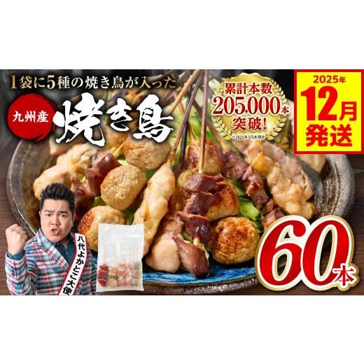 ふるさと納税 鶏肉 焼き鳥 熊本県 八代市 やきとり5種 60本(約1.5kg) 焼き鳥 焼鳥 国産 鶏 鶏肉 とり肉 串 九州産 冷凍 小分け ねぎま むね とろ もも 砂肝 つ…