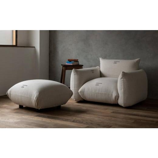 残保証期間有]arflex marenco 1人掛けソファ •オットマンセット