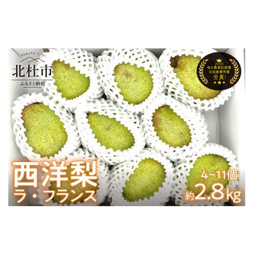 ふるさと納税 梨 山梨県 北杜市 2026年発送 西洋梨[ラ・フランス]約2.8kg(4〜11玉)光センサーで糖度14度以上を確認済 梨 フルーツ 果物 ジューシー 安全…
