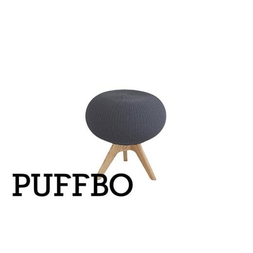 ふるさと納税 家具 埼玉県 さいたま市 PUFFBO(パフボ)Sサイズ 座面:ダークグレー×脚:ナチュラル 11100-1055 座面:ダークグレー×脚:ナチュラル