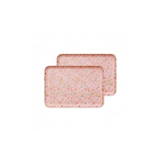 ふるさと納税 雑貨・日用品 和歌山県 高野町 タツクラフト 友禅和紙トレー M 33cm 2枚セット 小花 吹雪 Tk306 小花 吹雪