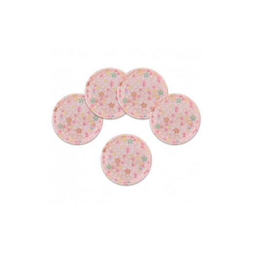 ふるさと納税 雑貨・日用品 和歌山県 高野町 タツクラフト 友禅和紙コースター 5枚セット 小花 吹雪 Tk336 小花 吹雪