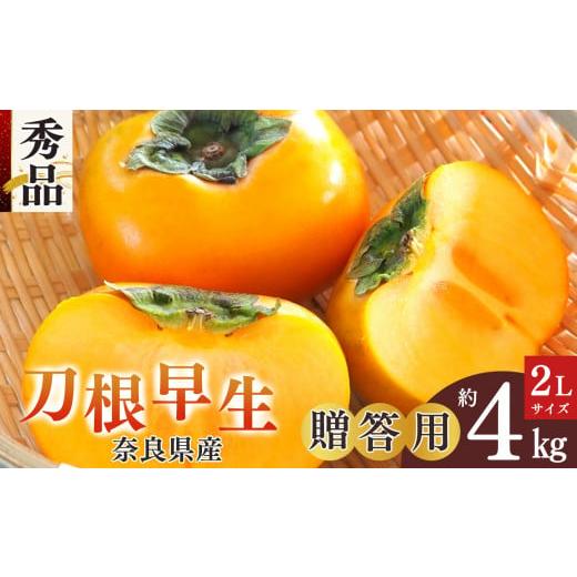 ふるさと納税 果物類 柿 奈良県 五條市 刀根早生 秀品 贈答用 2L 約4キロ 13玉 | フルーツ くだもの 果物 柿 かき カキ デザート 人気 国産 産地直送 奈良県 …