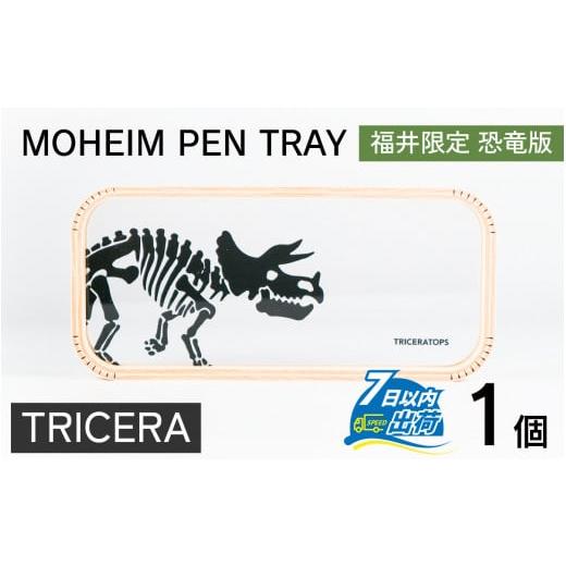 ふるさと納税 文房具・玩具 福井県 福井市 MOHEIM PEN TRAY (TRICERA) ペントレイ アクリル 木 ペン おしゃれ デザイン 恐竜 インテリア 収納 雑貨 A-053011_0…