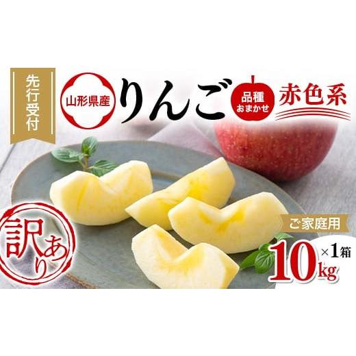 ふるさと納税 りんご 山形県 西川町 FYN9-967 農業者支援 ご家庭用 2025年 山形県産 品種おまかせ りんご 赤色系 約10kg 2025年10月上旬から順次発送 果物 く…