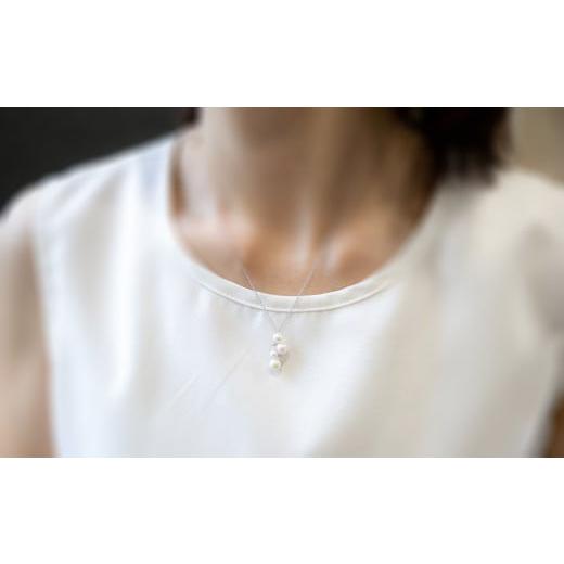アクセサリー ネックレス 山梨県 西桂町 淡水 パール & 0.06ct ダイヤモンド ネックレス （RP-MN-0184） 鑑別書 保証書 ケース 付 【並行】 ／ ジュエ…