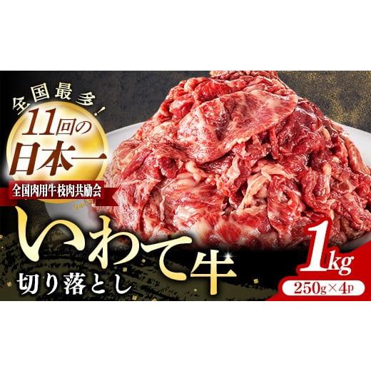 ふるさと納税 牛肉 焼肉・バーベキュー 岩手県 岩手町 いわて牛切落し1kg 岩手県産 黒毛和牛 国産 牛肉 肉 切り落とし 焼肉 牛丼 すき焼き 小分け 冷凍 和牛 …