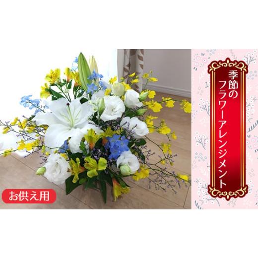 ふるさと納税 雑貨・日用品 花 大阪府 河南町 お供え用 季節のフラワーアレンジメント / お供え 花 フラワーアレンジメント 生花 季節の花 お悔やみ 法事 仏…