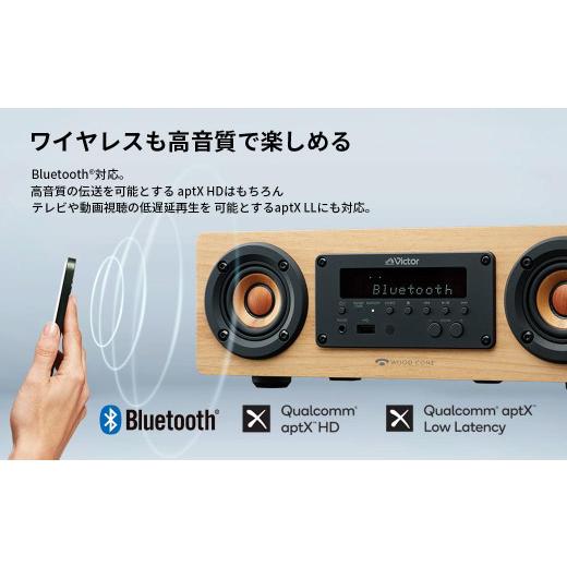 ふるさと納税 TV・オーディオ・カメラ 神奈川県 横浜市 Victor コンパクトコンポーネントシステム EX‐DM10 | ウッドコーン コンパクトコンポ ハイレゾ Blueto…の画像