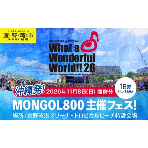 ふるさと納税 フェス・コンサート 沖縄県 宜野湾市 数量限定 モンパチフェス MONGOL800 ga FESTIVAL What a Wonderful World 26 11月8日(日) フェス チケット…
