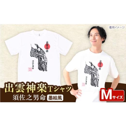 ふるさと納税 服 島根県 雲南市 出雲神楽 須佐之男命の墨絵風Tシャツ FN-01 Mサイズ 島根県雲南市/田部写真館 AICZ016 Mサイズ