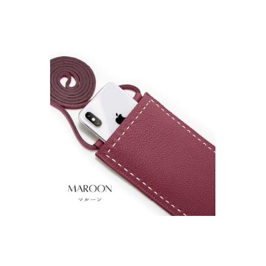 ふるさと納税 小物 大阪府 東大阪市 SPUR(シュフ゜ール)/本革マルチポシェット (MAROON) (MAROON)