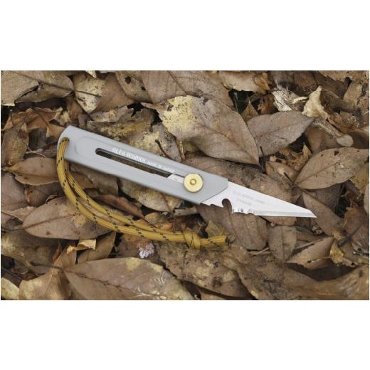 ふるさと納税 アウトドアグッズ 大阪府 東大阪市 替刃式ブッシュクラフトナイフ BK1 アッシュグレー/替刃式フィールドノコギリ FS1 アッシュグレー アッシュ…