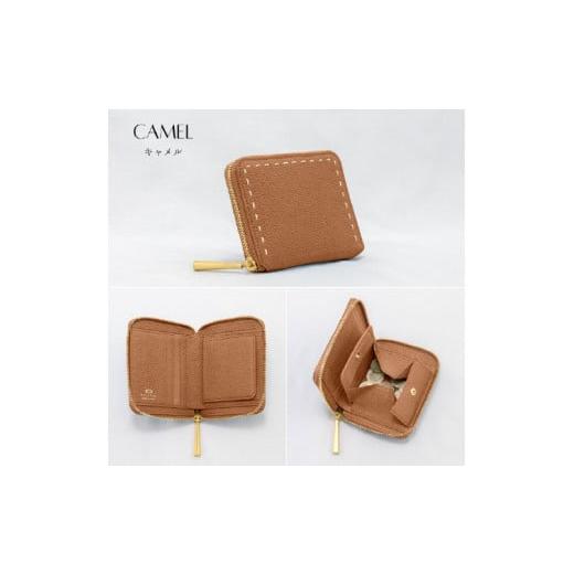 ふるさと納税 財布 大阪府 東大阪市 BONNY(ボニー)/本革ラウンドファスナー二つ折り財布 CAMEL(キャメル) CAMEL(キャメル)