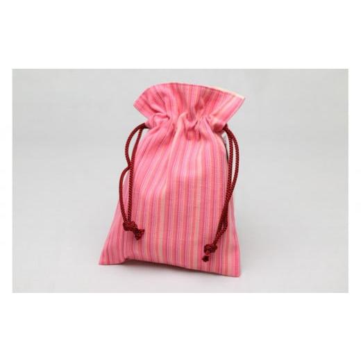 ふるさと納税 織物・繊維品 栃木県 大田原市 真岡木綿「巾着袋 小」(ピンク系)| 栃木県 伝統工芸品 織物 袋 手作り 贈答 贈り物 ギフト 小物 雑貨 ピンク系