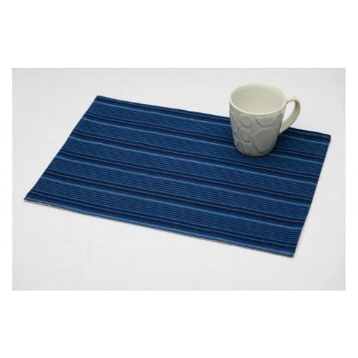 ふるさと納税 織物・繊維品 栃木県 大田原市 真岡木綿「ランチョンマット」(青系)| 栃木県 伝統工芸品 織物 ダイニング 手作り 贈答 贈り物 ギフト 小物 雑…