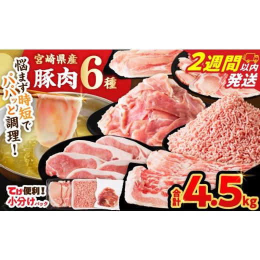 ふるさと納税 豚肉 ロース 宮崎県 都農町 2週間以内発送 宮崎県産 豚肉6種＼てげスゲーセット/合計4.5kg 肉 豚 豚肉 おかず 国産_T009-0325-2W 2週間以内発…