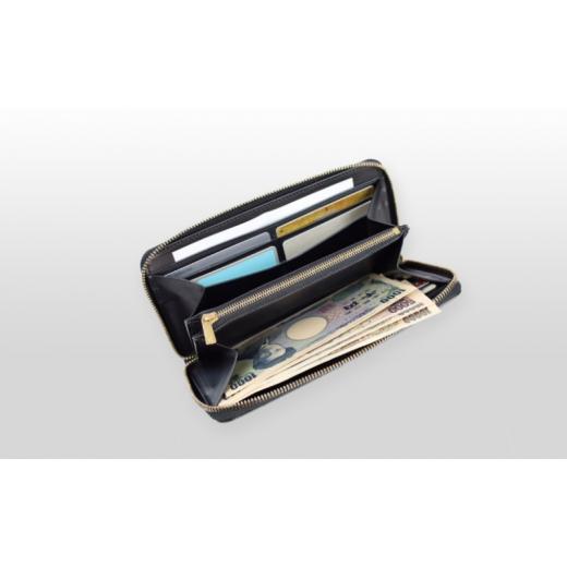 ふるさと納税 財布 兵庫県 姫路市  No.5258-8096 1101 Roundzip Long Wallet Deep Blue Deep Blueの画像