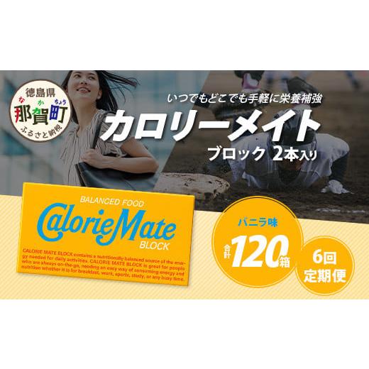 ふるさと納税 焼菓子・チョコレート クッキー 徳島県 那賀町 6回定期便 バニラ味 カロリーメイトブロック 2本入り 計20箱 ×6回 合計120箱 徳島 那賀 大塚製…