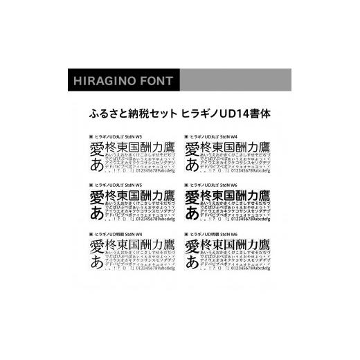 ふるさと納税 パソコン・周辺機器 京都府 京都市  ヒラギノフォント ふるさと納税セット ヒラギノUD14書体（ライセンス版）SCREENの画像