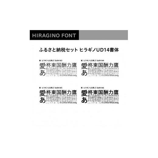 ふるさと納税 パソコン・周辺機器 京都府 京都市  ヒラギノフォント ふるさと納税セット ヒラギノUD14書体（ライセンス版）SCREENの画像