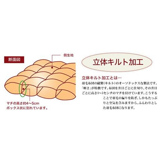 ふるさと納税 タオル・寝具 掛け布団 三重県 松阪市 11-6 ザ・羽毛布団 エクセルゴールドラベル ダブル 190×210cmイングランドダウン90％ 日本羽毛製品共同…_4