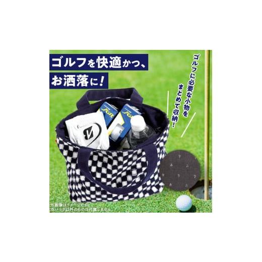 ふるさと納税 ゴルフグッズ バッグ・ケース 福岡県 久留米市 久留米絣ゴルフラウンドトートバック（MB）_久留米絣 ゴルフラウンド トートバッグ MB 三ツ星柄 …の画像