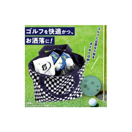 ふるさと納税 ゴルフグッズ バッグ・ケース 福岡県 久留米市 久留米絣ゴルフラウンドトートバック（RK）_久留米絣 ゴルフラウンド トートバッグ RK ランダム甘…の画像