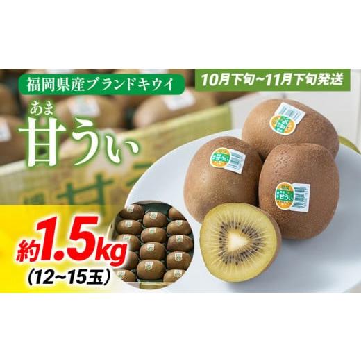 ふるさと納税 果物類 福岡県 大木町 [先行予約]期間限定 福岡県産ブランドキウイ「甘うぃ」約1.5kg(12-15玉)美容 健康 キウイ キウイフルーツ 南国フルー…