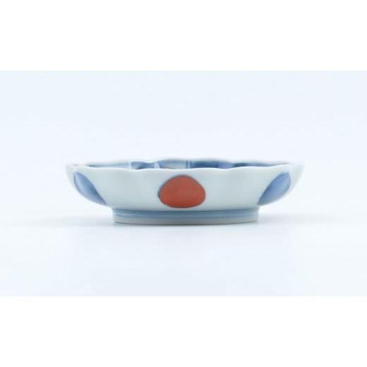 ふるさと納税 食器・グラス 小皿 佐賀県 有田町 有田焼 色絵丸紋草花割 4寸皿 11.5cm まるぶんオリジナル 食器 器 うつわ 磁器 皿 小皿 豆皿 プレート 取皿 菓…の画像