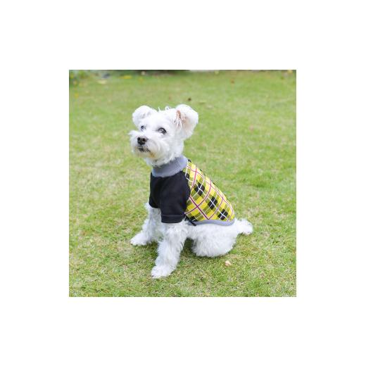 ふるさと納税 服 新潟県 五泉市 ドックウェア Wants ニットドックウェア タータンチェック ( イエロー・Sサイズ ) | ドックウエア 犬服 犬 服 ペット服 プルオ…