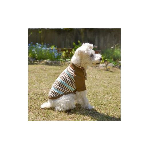 ふるさと納税 服 新潟県 五泉市 ドックウェア Wants ニットドックウェア フライスチェック ( BROWN・Mサイズ ) | ドックウエア 犬服 犬 服 ペット服 プ…