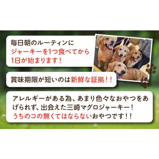 ふるさと納税 魚貝類 神奈川県 横須賀市  全6回定期便 犬猫おやつ 三崎マグロジャーキー（80g×2袋） ペット 犬 猫 手作り 国産 てづくり こだわり ドッグフー…の画像