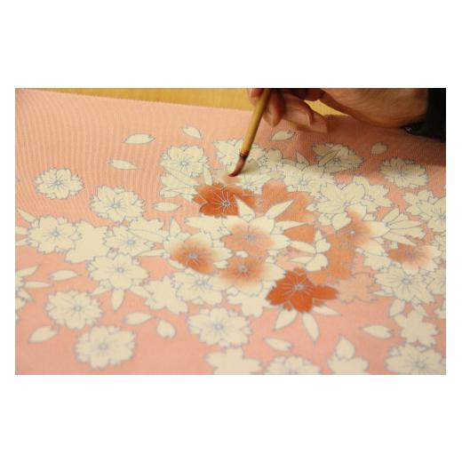ふるさと納税 織物・繊維品 石川県 金沢市 兼六園菊桜　手描加賀友禅染　帯_4
