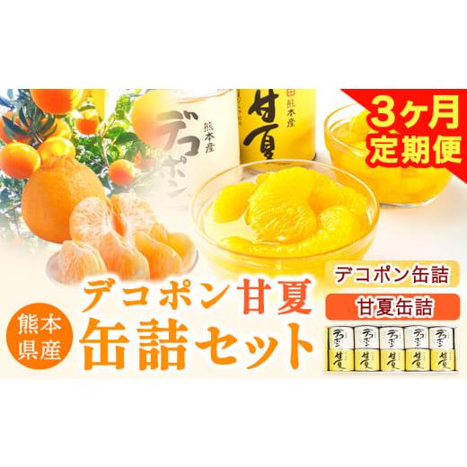 ふるさと納税 缶詰・瓶詰 くだもの 熊本県 津奈木町 3ヶ月定期便 デコポン・甘夏缶詰セット計10缶入り 熊本県 葦北郡 津奈木町 あしきた農業協同組合 JAあし…