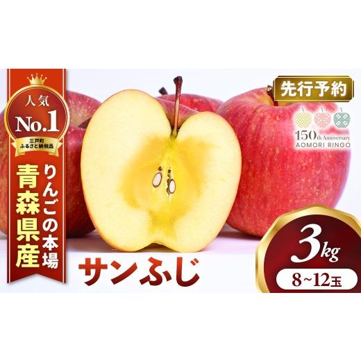 ふるさと納税 りんご 青森県 三戸町 りんご サンふじ 約3kg(8〜12玉) 2026年産・先行予約 2026年12月中旬〜2027年1月下旬頃まで順次発送 青森県三戸町産 り…