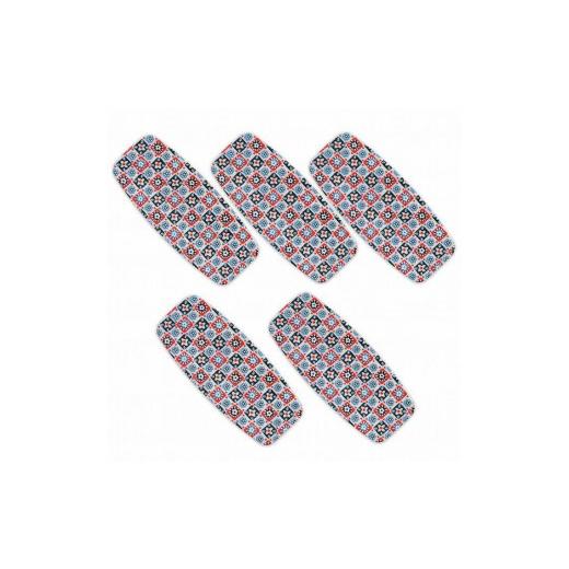 ふるさと納税 雑貨・日用品 和歌山県 印南町 友禅和紙おしぼりトレー 5枚セット 花入り格子 タツクラフト Tk30 花入り格子