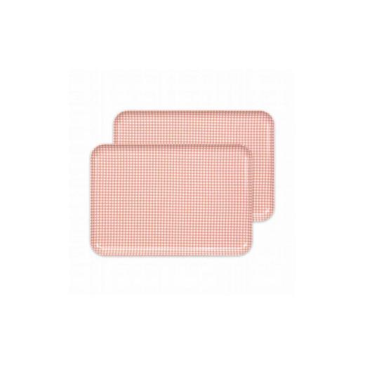 ふるさと納税 雑貨・日用品 和歌山県 印南町 ピンク2枚組 ST ランチョン トレー L 39cm チェック タツクラフト Tk109 ピンク2枚組
