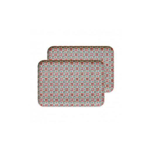 ふるさと納税 雑貨・日用品 和歌山県 印南町 タツクラフト 友禅和紙トレー L 39cm 2枚セット 花入り格子 Tk328 花入り格子