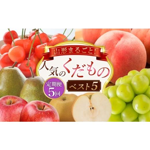 ふるさと納税 梨 山形県 山形市 定期便5回 山形まるごと 人気のくだものベスト5 FZ25-958