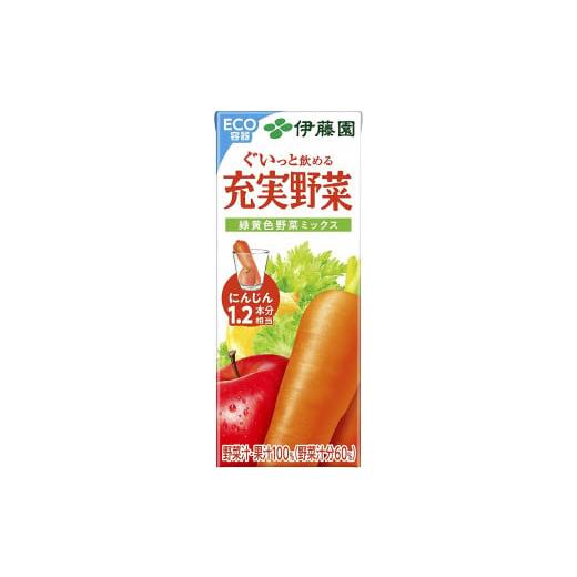 ふるさと納税 果汁飲料 やさい 長野県 松本市 定期便2回 紙 充実野菜 緑黄野菜ミックス２００ｍｌ×２４本伊藤園 | 野菜 ジュース ドリンク 飲料 健康 食品 …