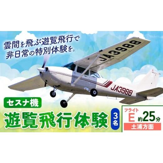 ふるさと納税 体験チケット 茨城県 河内町 セスナ機遊覧飛行体験 3名 フライトE(約25分コース) 新中央航空株式会社[30日以内に出荷予定(土日祝除く)]茨城…