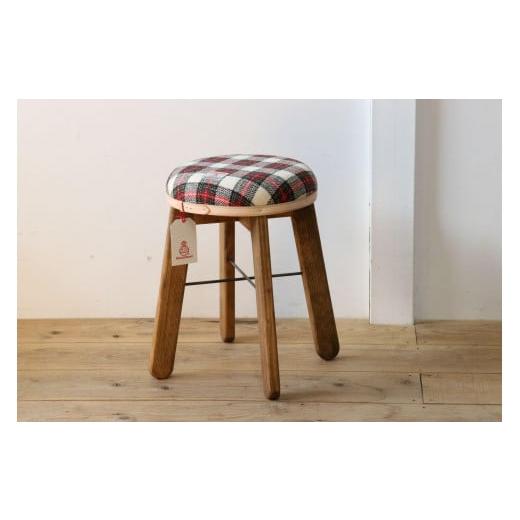 ふるさと納税 木工品・竹工品 和歌山県 有田川町 ハイスツール イタリアンチェック HARRIS TWEED（ハリスツイード）家具 イタリアンチェックの画像