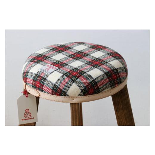 ふるさと納税 木工品・竹工品 和歌山県 有田川町 ハイスツール イタリアンチェック HARRIS TWEED（ハリスツイード）家具 イタリアンチェックの画像