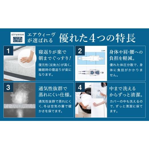 ふるさと納税 タオル・寝具 敷布団 愛知県 幸田町 エアウィーヴ スマートZ01 × フィットシーツ（グレー） セット ダブル ｜ エアウィーヴ 創業のまち幸田町 …_7