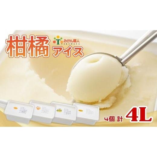 ふるさと納税 菓子 アイス 愛媛県 愛南町 柑橘アイス 計4L(1個1L 4種) 夢おれんじ 河内晩柑 愛媛みかん しらぬい アイス ジェラート シャーベット ソルベ アイ…