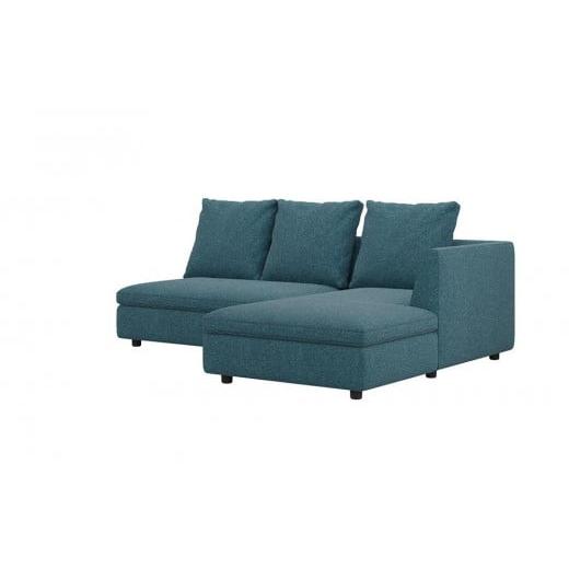 ふるさと納税 家具 北海道 旭川市 L字型ソファ向右シェーズロング SONA DUO 幅214cm arflexーアルフレックスー _04434 ブルー ブルー